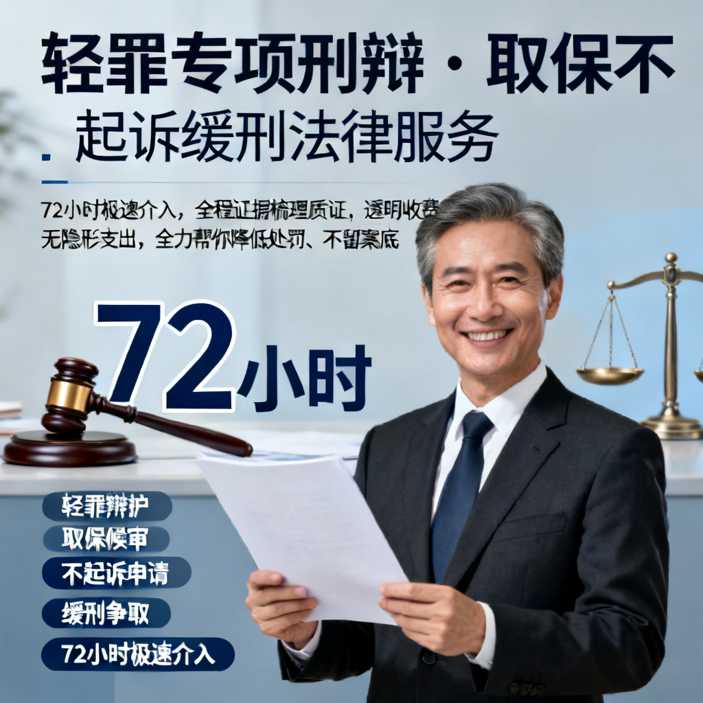 轻罪专项刑辩・取保不起诉缓刑法律服务