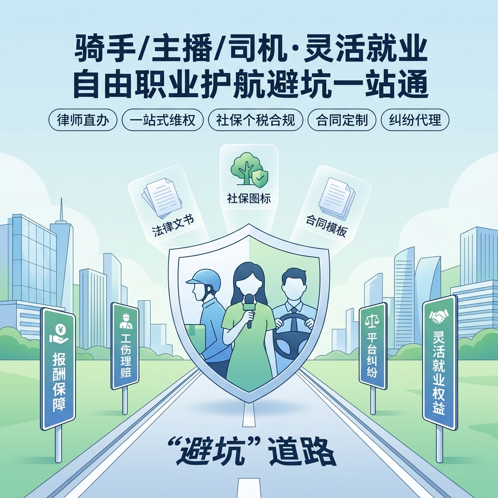 骑手/主播/司机&middot;灵活就业自由职业护航避坑一站通