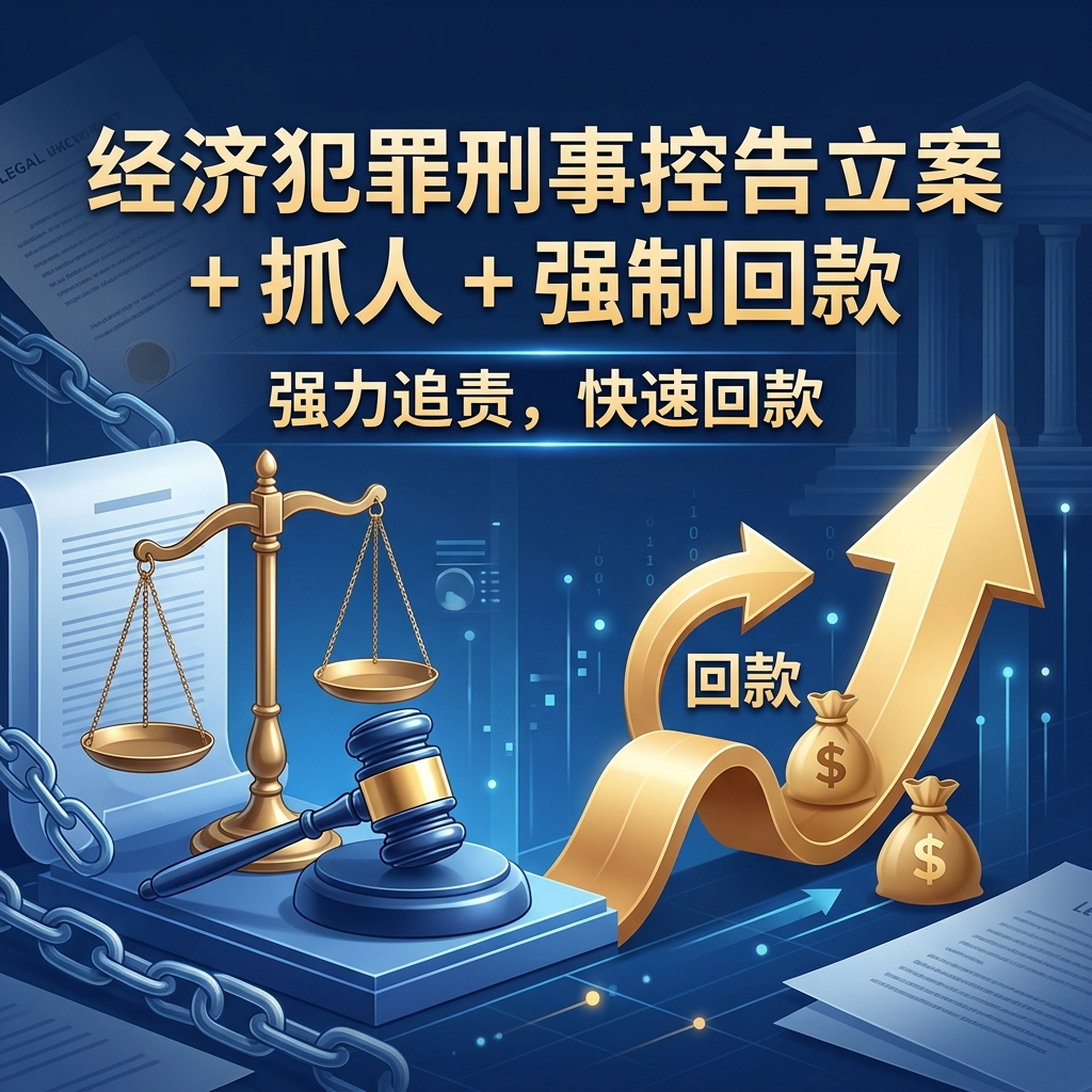 经济犯罪刑事 控告立案 + 抓人 + 强制回款