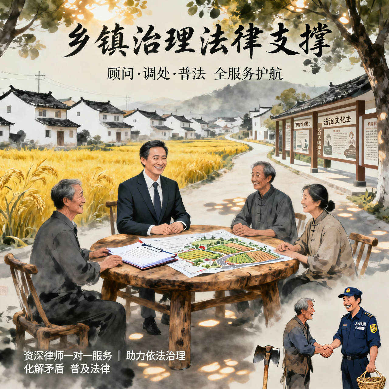 乡镇治理法律支撑 顾问调处普法全服务