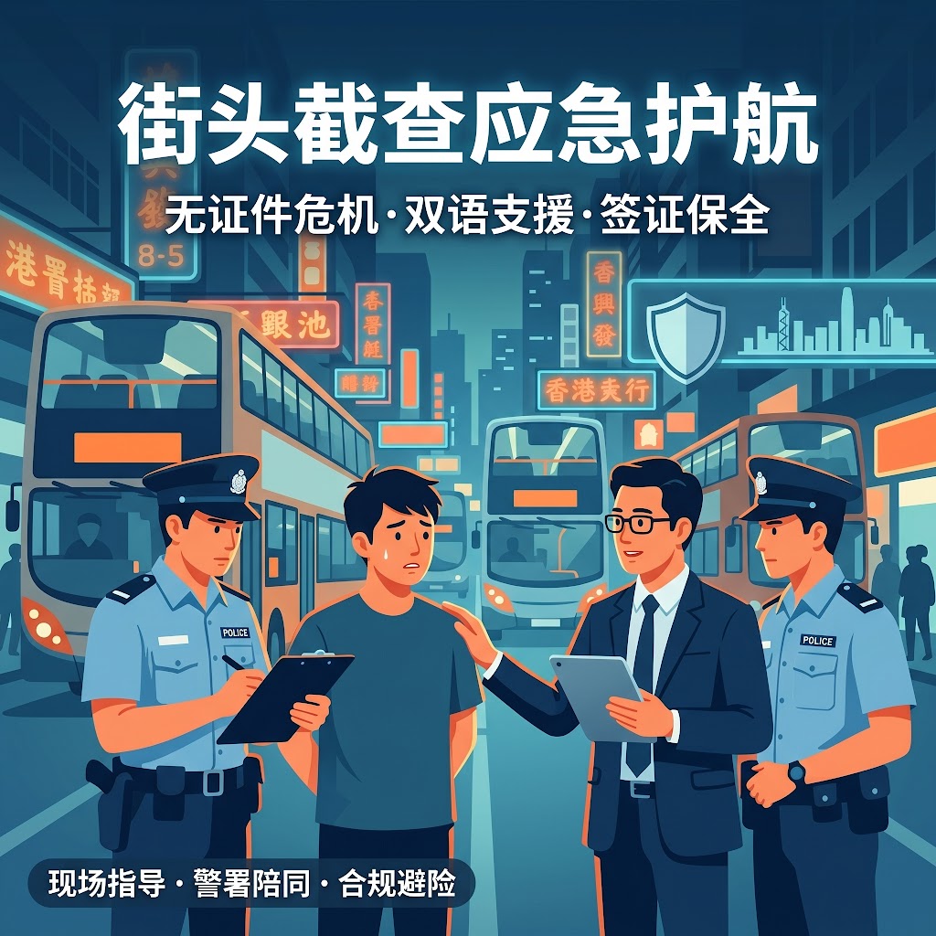 香港-街头截查无证件应急护航&签证保全合规服务