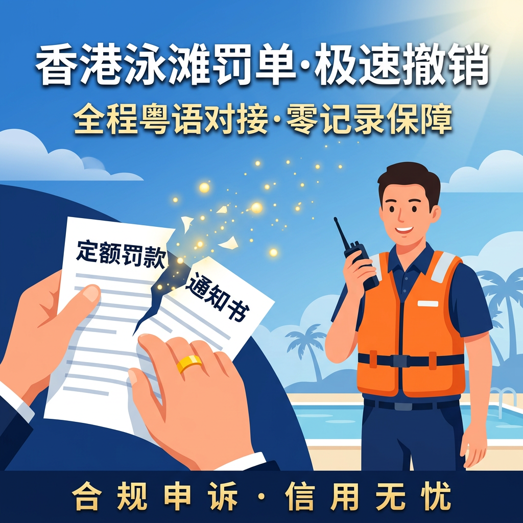 香港泳滩违规罚单极速撤销零记录粤语对接服务