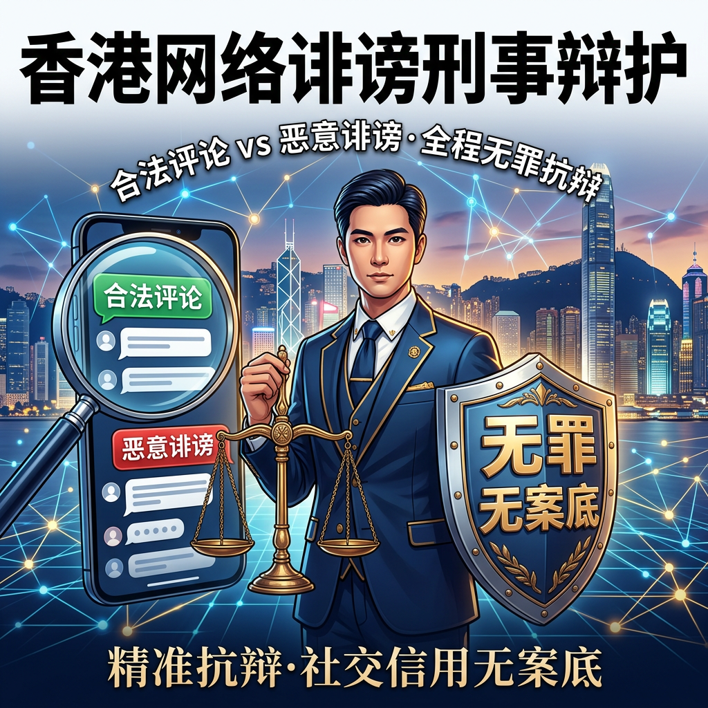 香港网络诽谤刑事辩护精准抗辩社交信用无案底服务