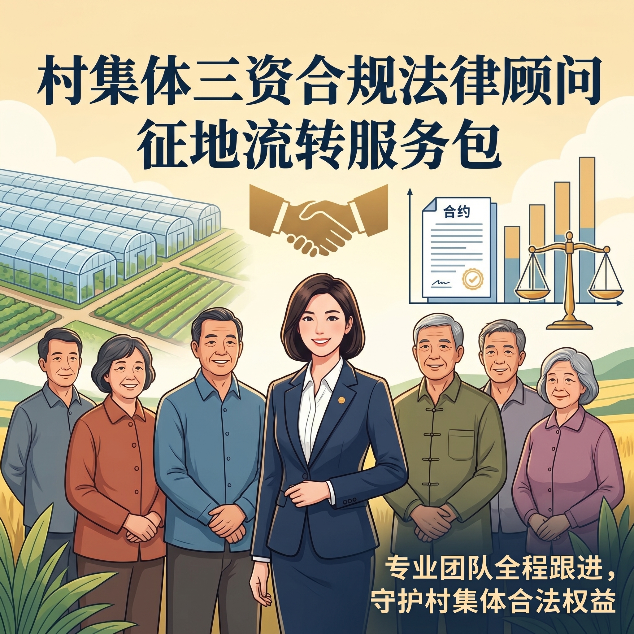 村集体三资合规法律顾问征地流转服务包